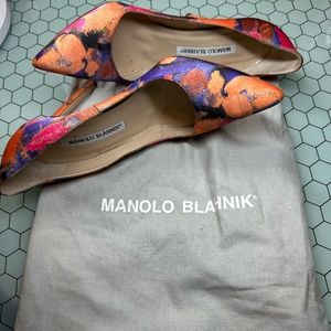 RARE Manolo Blahnik Printed Multi Size US 6 | EU 36.5